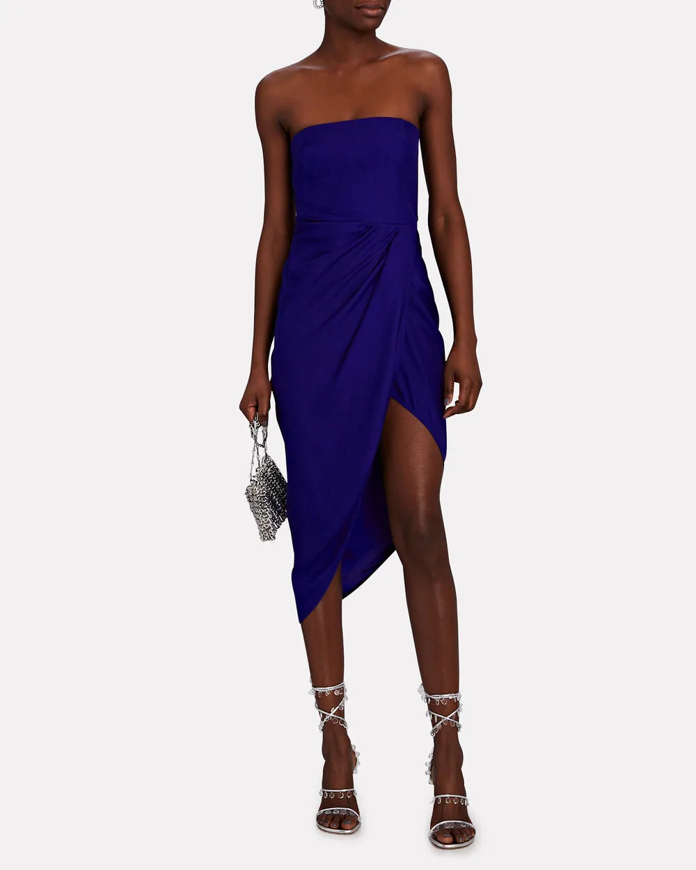 Lica Strapless Draped Silk Dress sold by INTERMIX