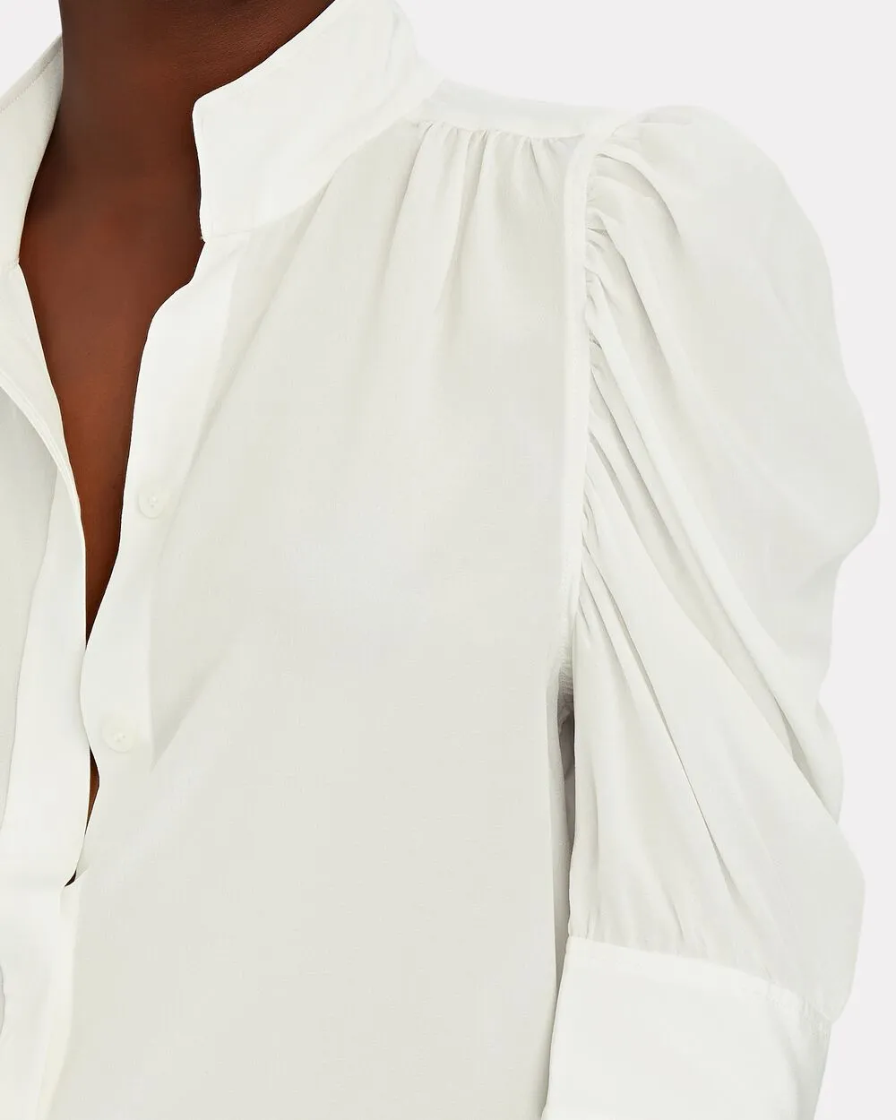 Gillian Puff Sleeve Silk Shirt sold by INTERMIX product image thumbnail 3