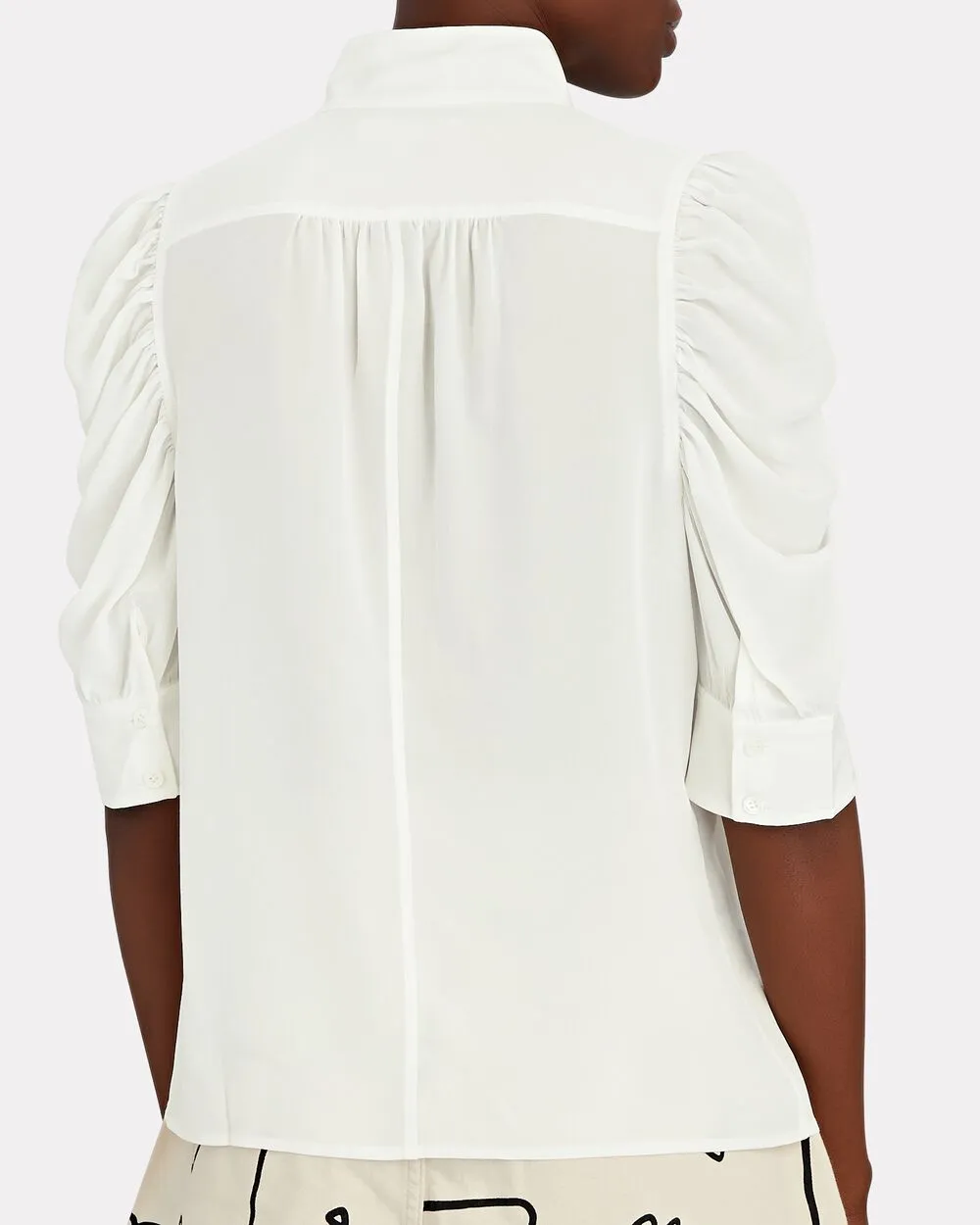Gillian Puff Sleeve Silk Shirt sold by INTERMIX product image thumbnail 2
