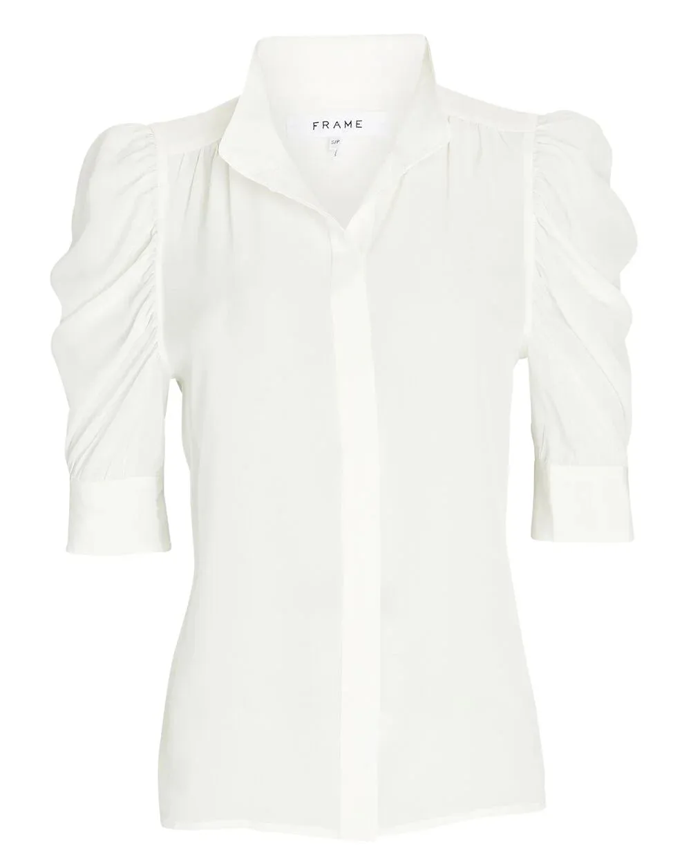 Gillian Puff Sleeve Silk Shirt sold by INTERMIX product image thumbnail 5