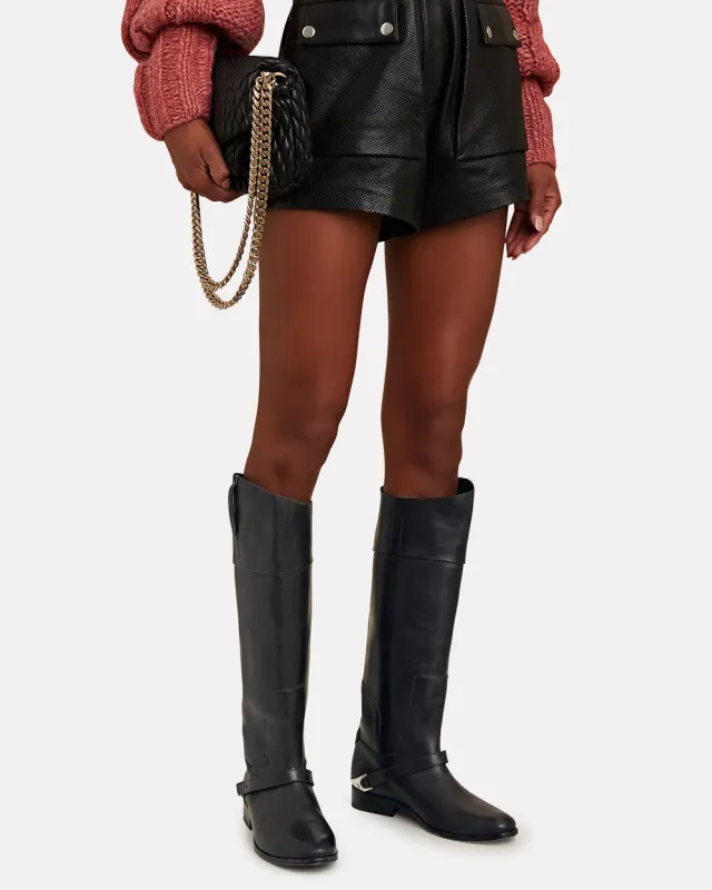 Charlie Knee-High Leather Boots made by Golden Goose