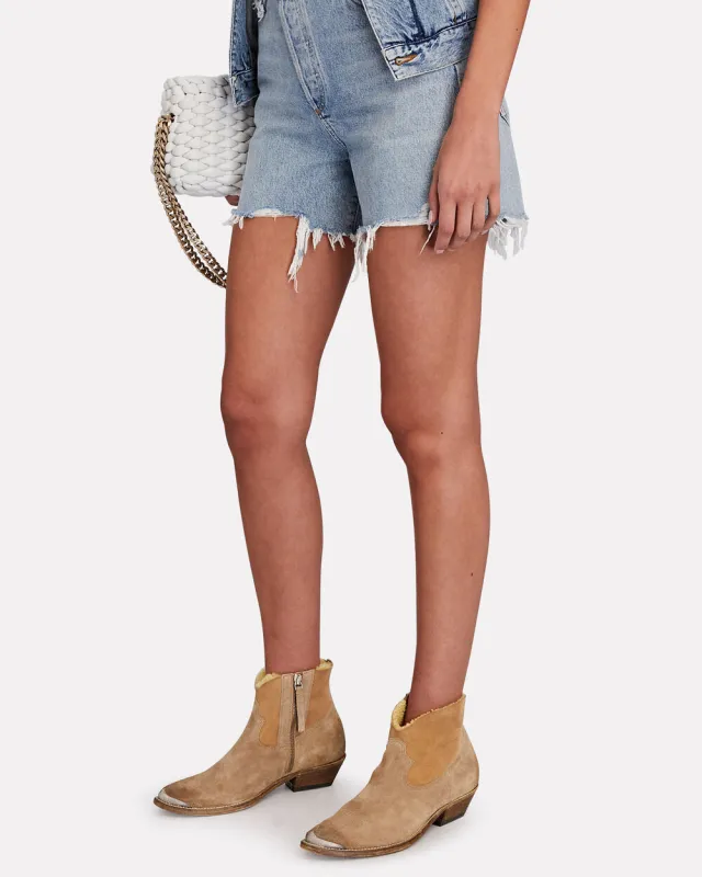 Young Shearling-Lined Suede Ankle Boots sold by INTERMIX