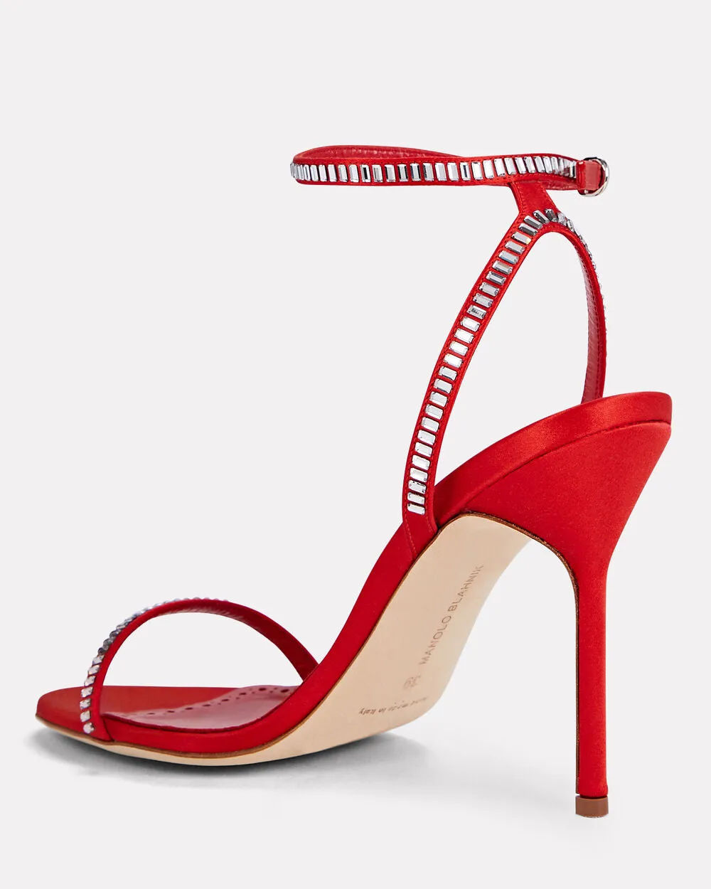 Crinastra Crystal-Embellished Satin Sandals sold by INTERMIX product image thumbnail 4