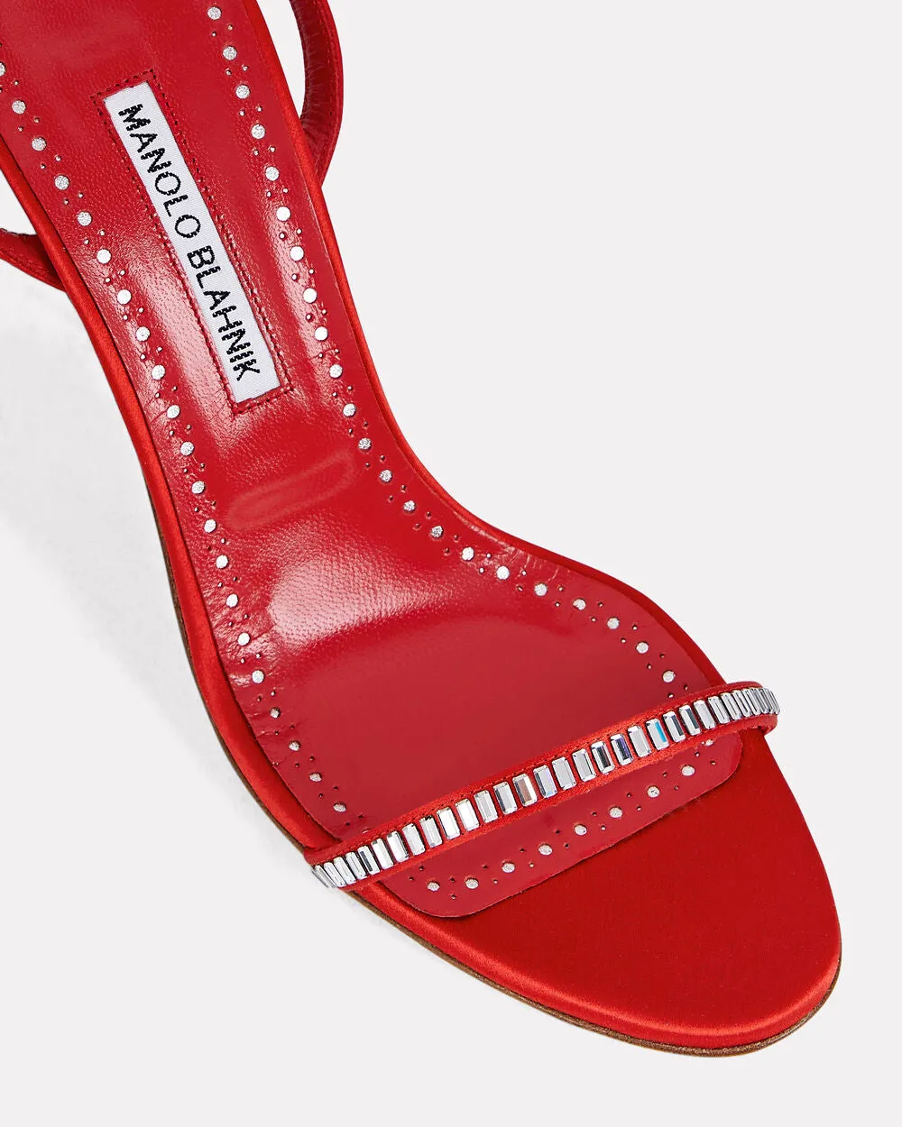 Crinastra Crystal-Embellished Satin Sandals sold by INTERMIX product image thumbnail 2