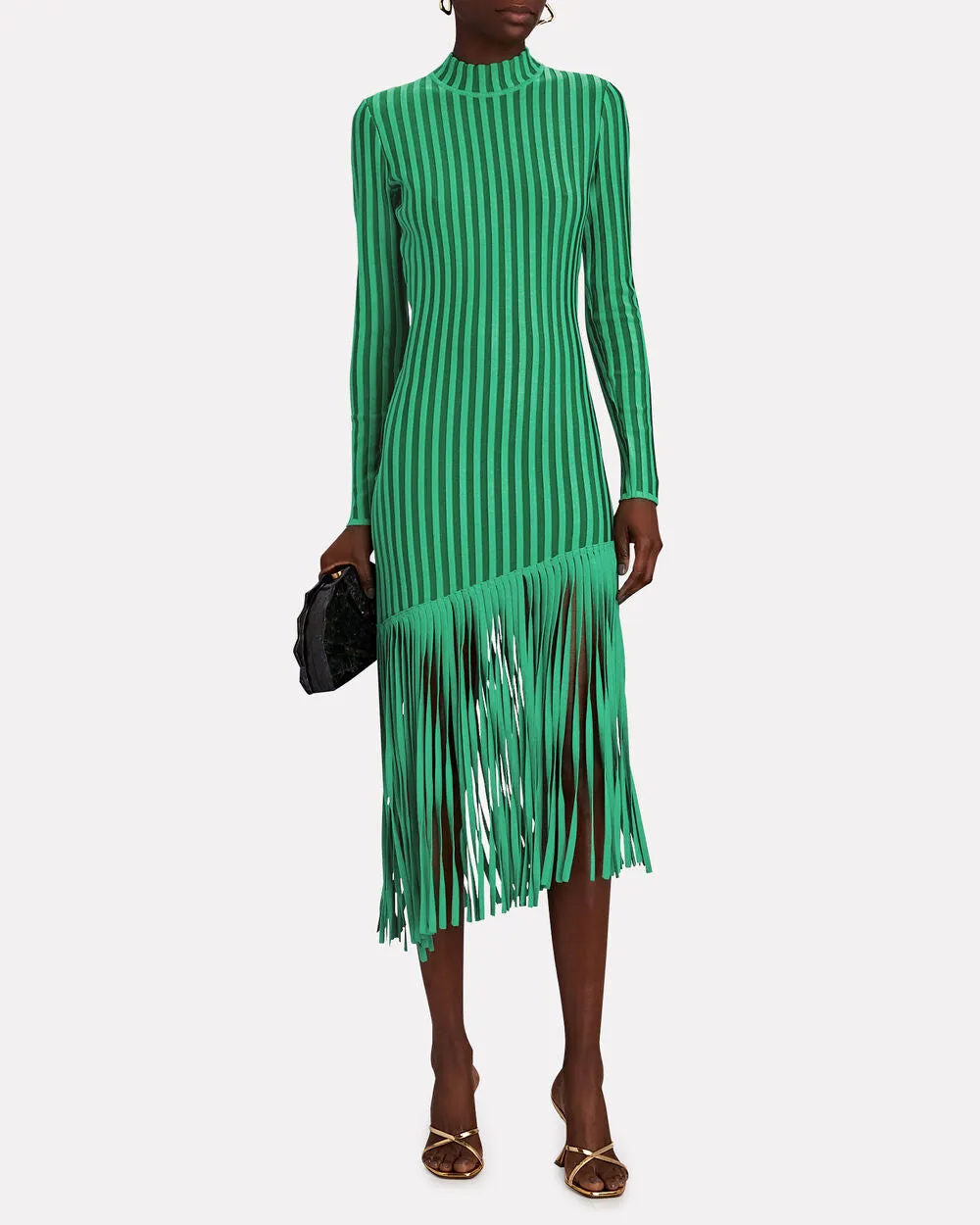 Adkins Knit Fringe Midi Dress sold by INTERMIX