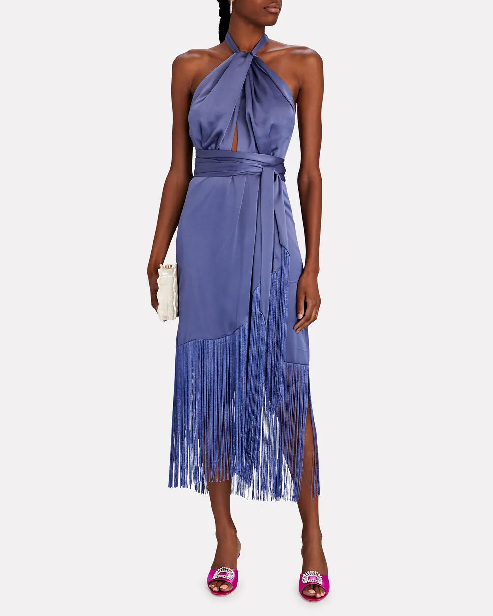 Laalita 50 Crystal Satin Mules sold by INTERMIX product image thumbnail 5