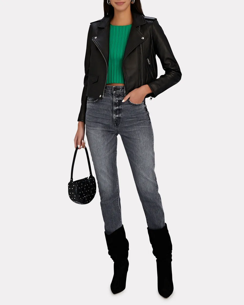 Ashville Leather Jacket sold by INTERMIX product image thumbnail 4