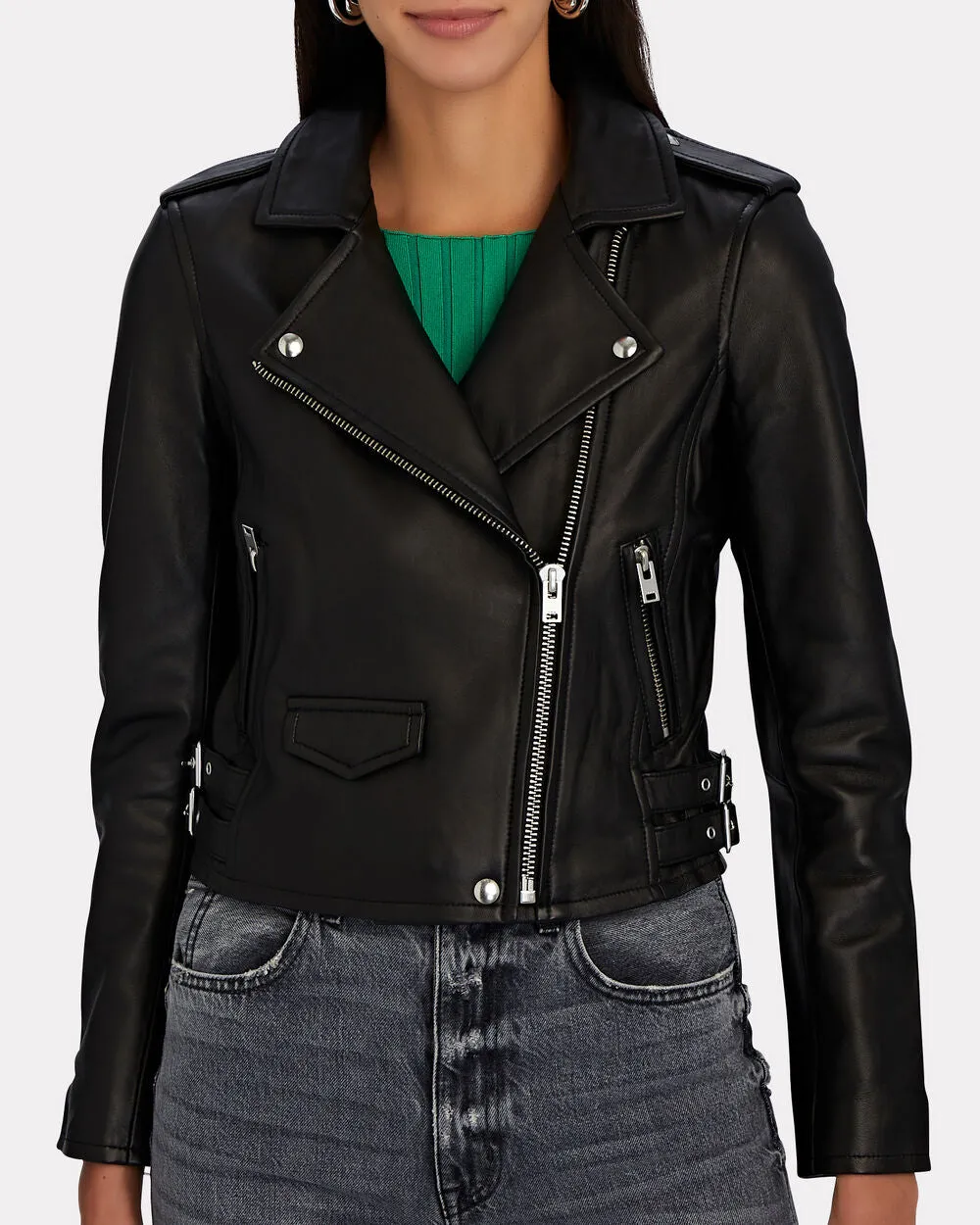 Ashville Leather Jacket sold by INTERMIX