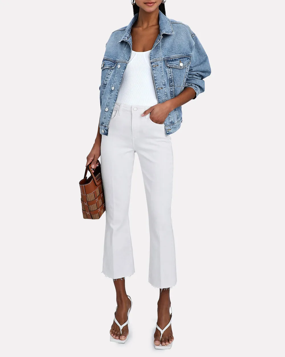 Kendra High Rise Crop Flare Jeans sold by INTERMIX product image thumbnail 4