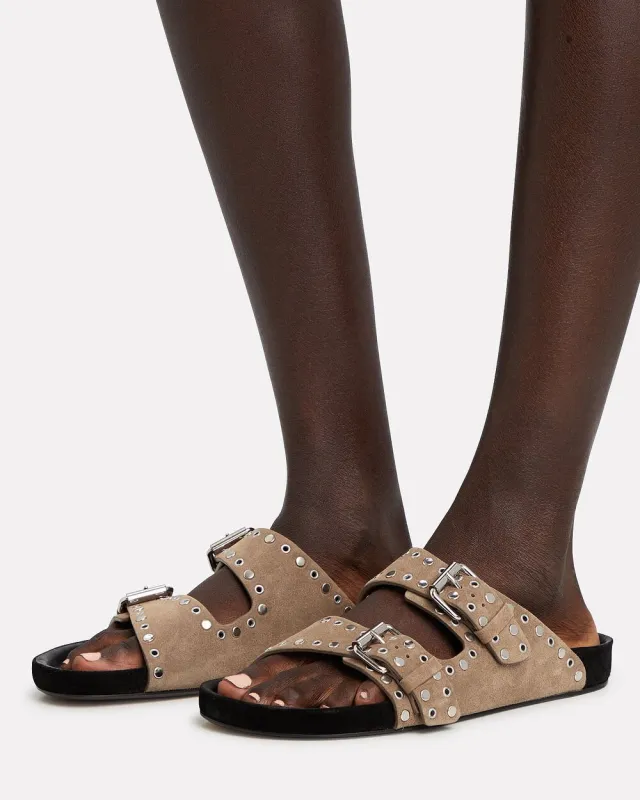 Lennyo Suede Slide Sandals sold by INTERMIX