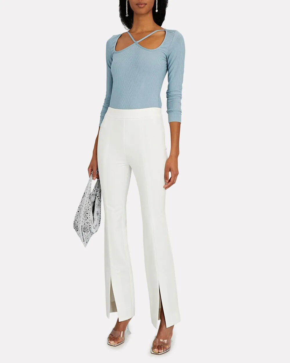 Lucia Flared Slit Trousers sold by INTERMIX product image thumbnail 5