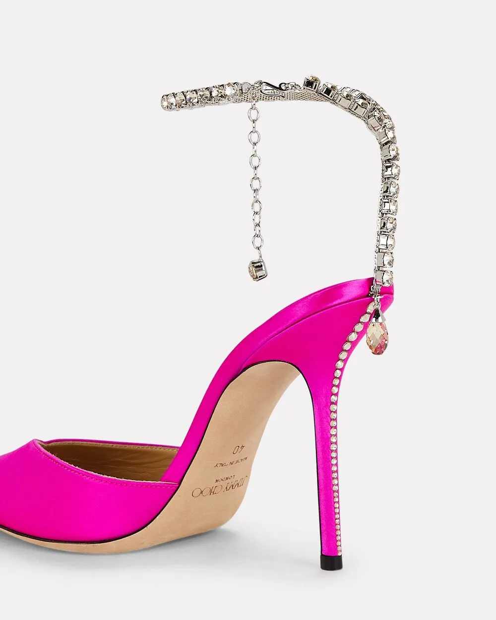 Saeda Crystal-Embellished Satin Pumps sold by INTERMIX product image thumbnail 3