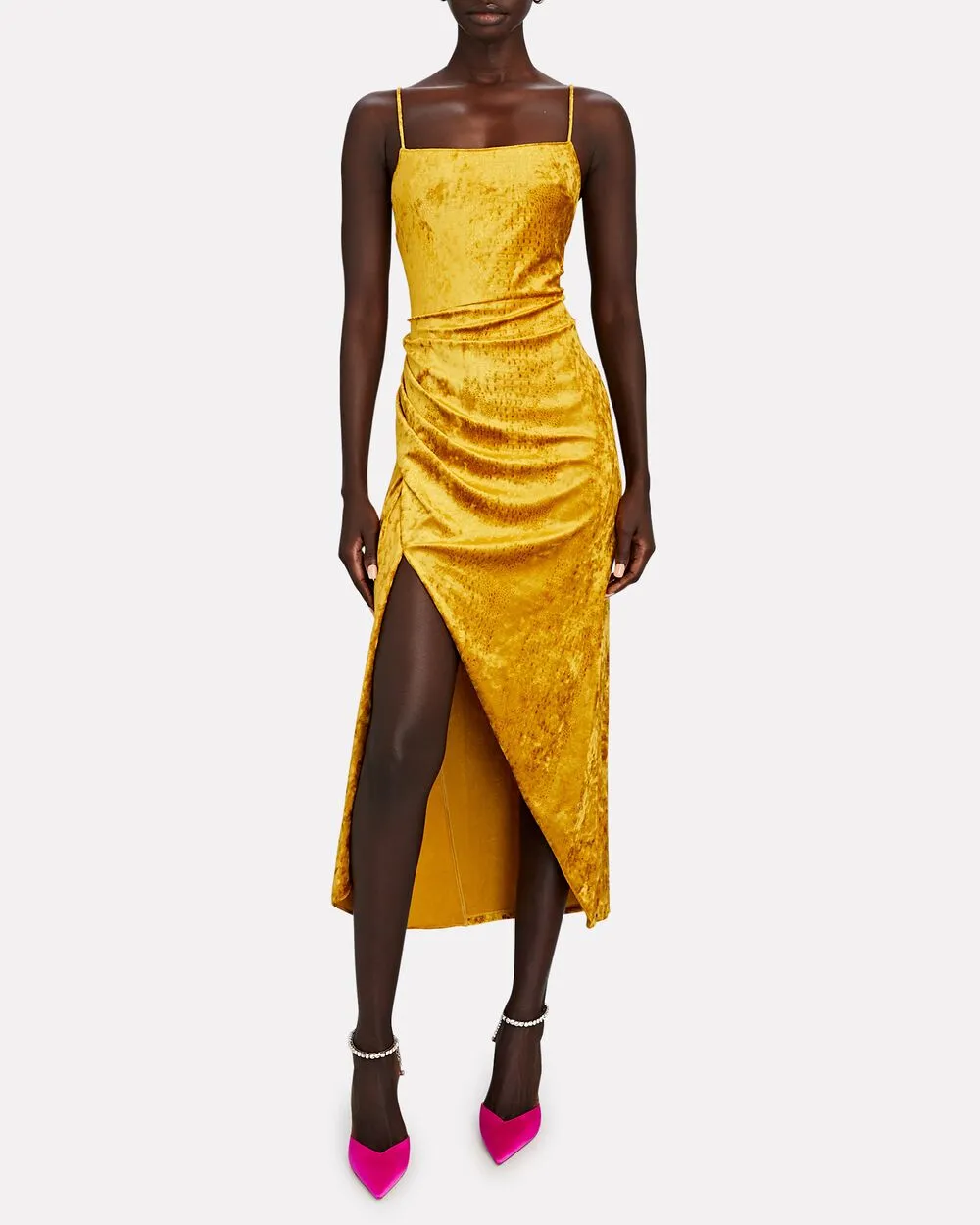 Saeda Crystal-Embellished Satin Pumps sold by INTERMIX product image thumbnail 5