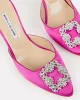 Hangisi Crystal Satin Mules sold by INTERMIX