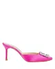 Hangisi Crystal Satin Mules sold by INTERMIX