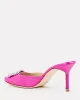 Hangisi Crystal Satin Mules sold by INTERMIX