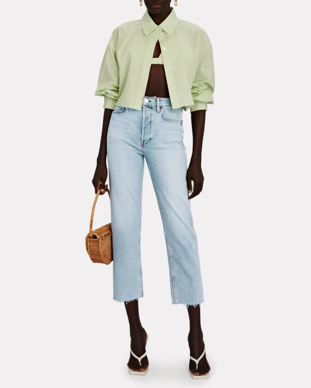 90s Crop Straight-Leg Jeans made by INTERMIX