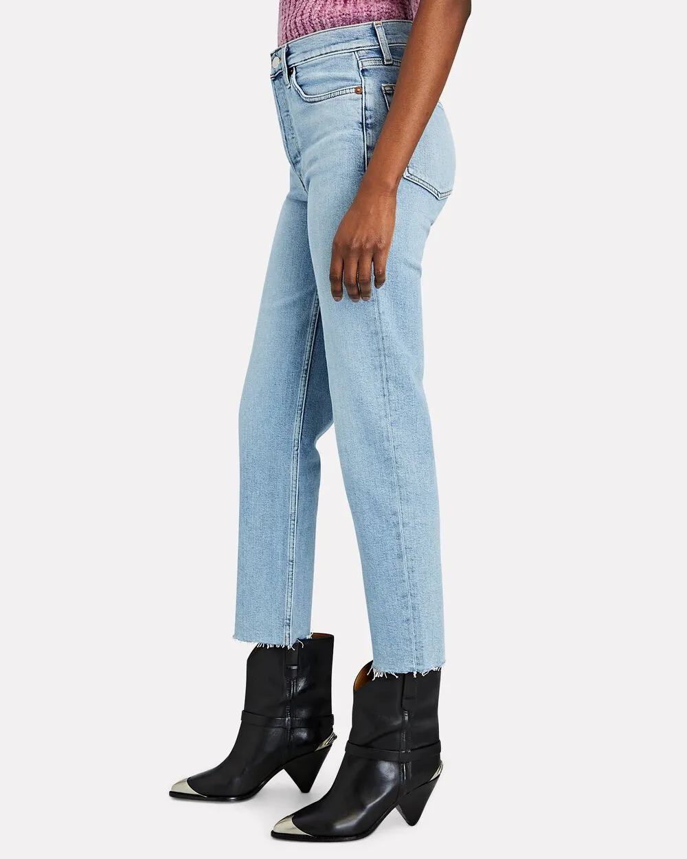 70s High-Rise Stove Pipe Jeans sold by INTERMIX product image thumbnail 3