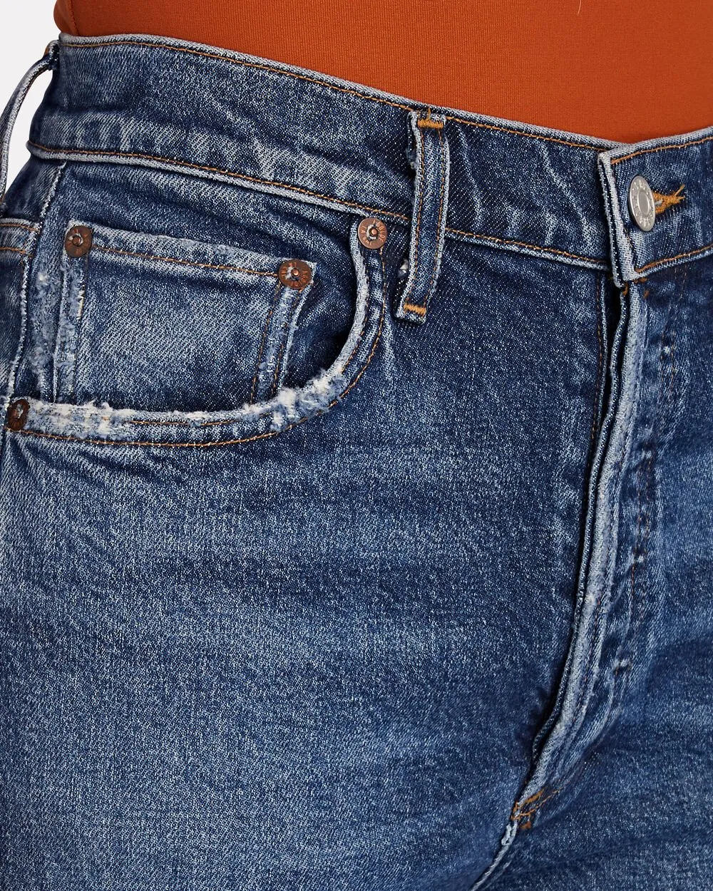 90's Pinch Waist High-Rise Straight Jeans sold by INTERMIX product image thumbnail 3