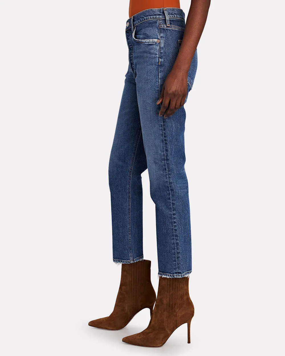 90's Pinch Waist High-Rise Straight Jeans sold by INTERMIX product image thumbnail 4