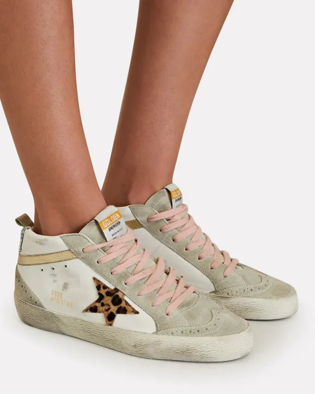 Mid Star High-Top Leather Sneakers sold by INTERMIX