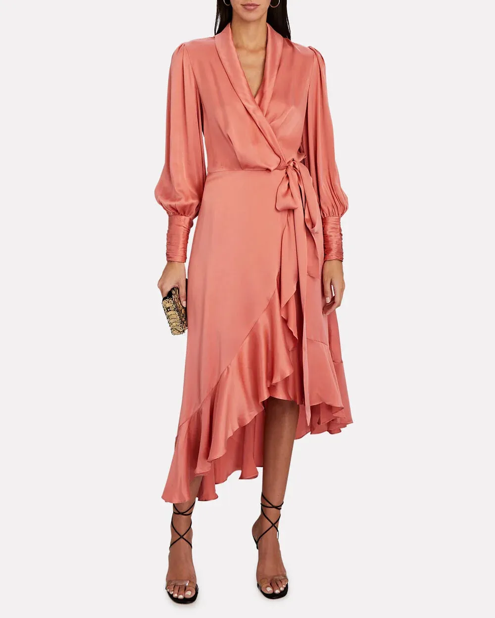 Silk Midi Wrap Dress sold by INTERMIX