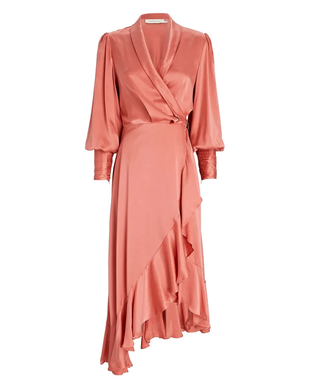 Silk Midi Wrap Dress sold by INTERMIX product image thumbnail 4
