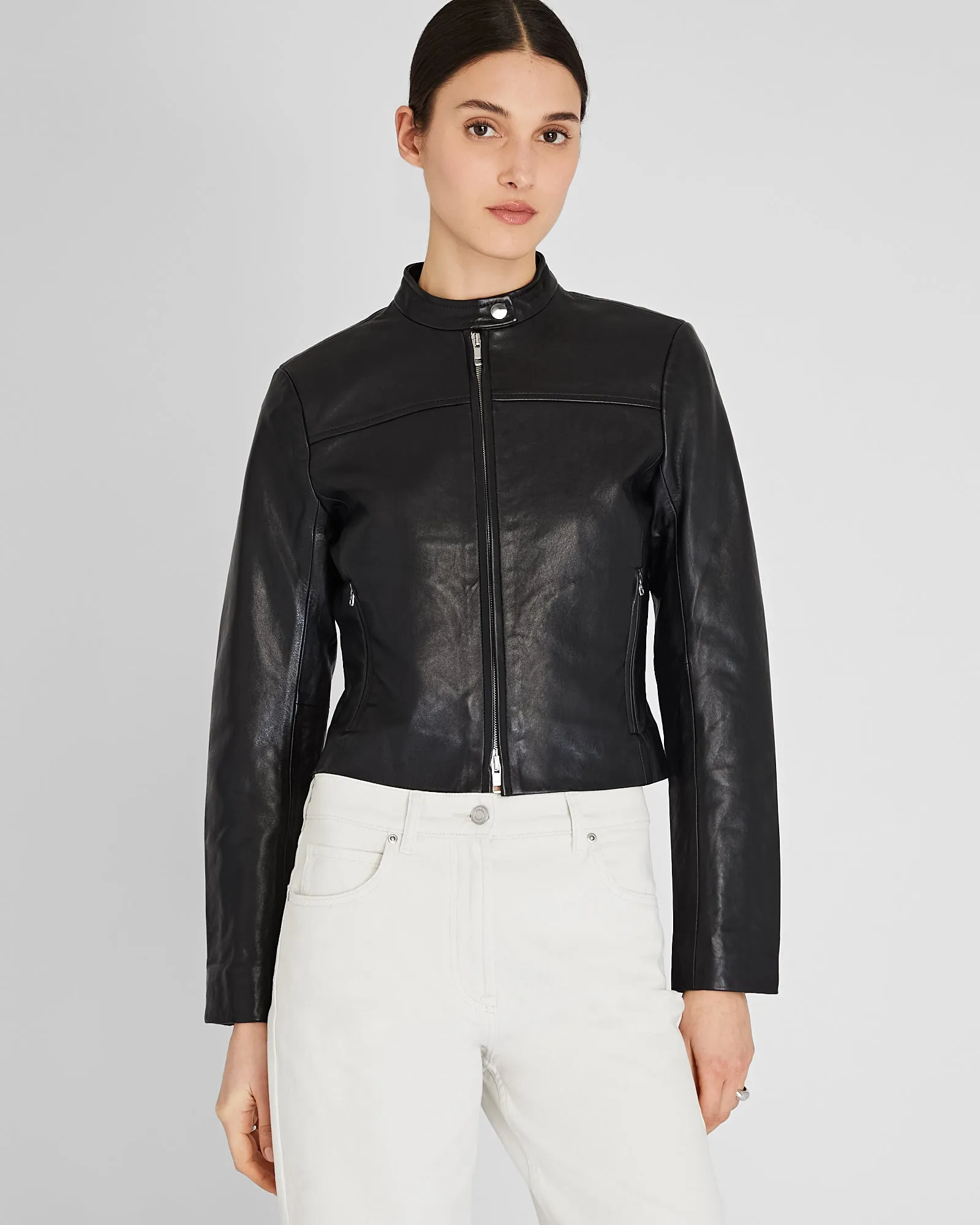 Leather Racer Jacket sold by INTERMIX