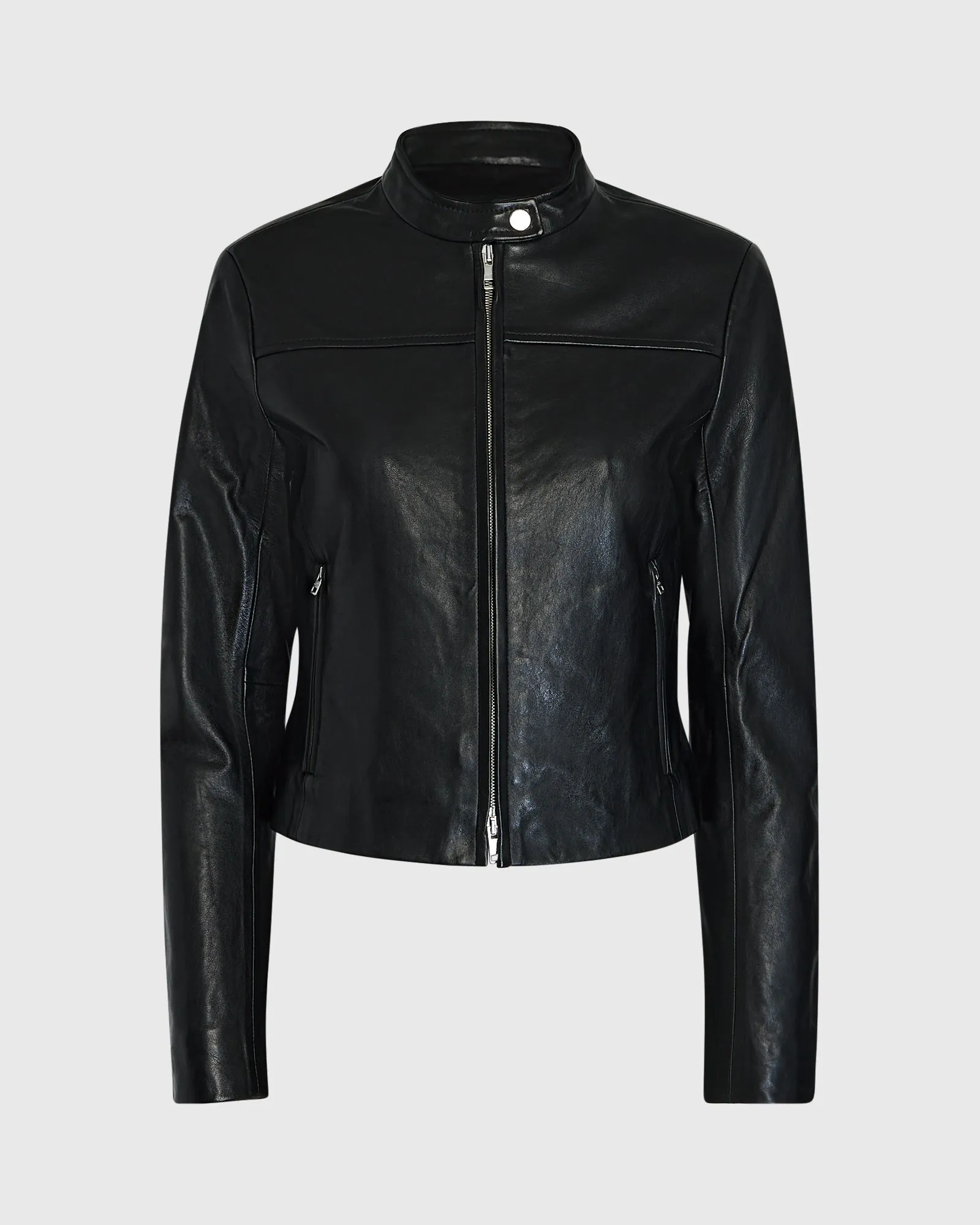 Leather Racer Jacket sold by INTERMIX product image thumbnail 5