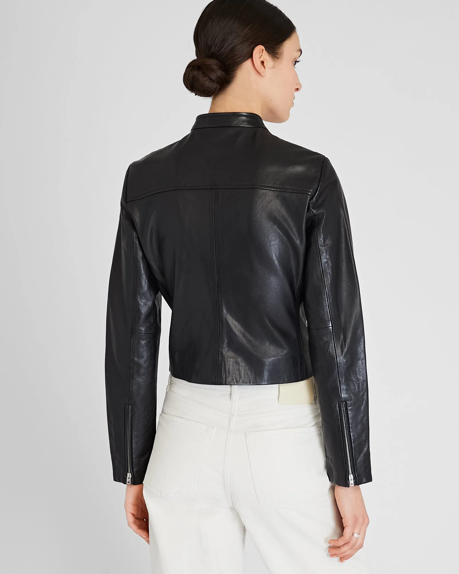 Leather Racer Jacket sold by INTERMIX product image thumbnail 3