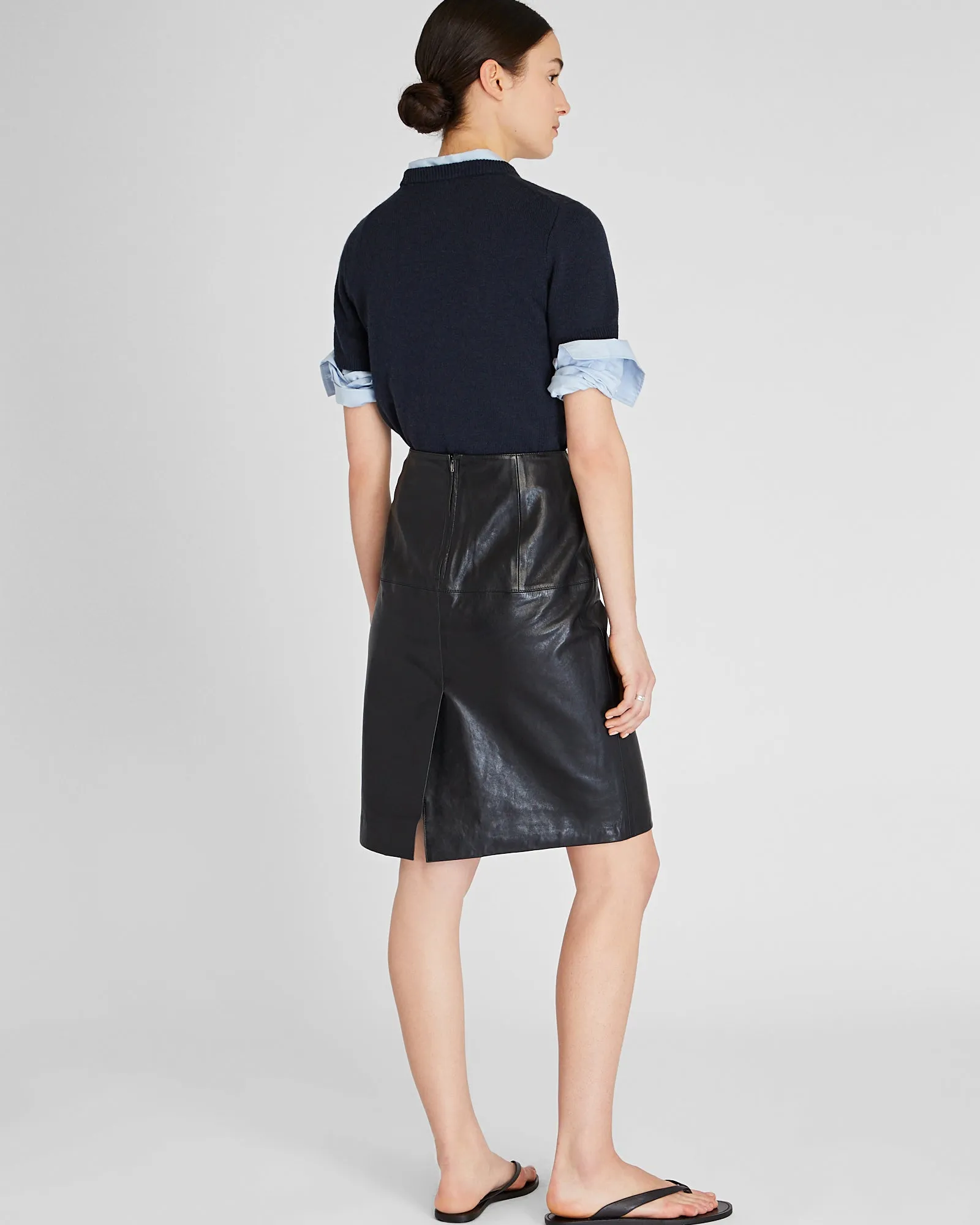 Leather Pencil Skirt sold by INTERMIX product image thumbnail 3