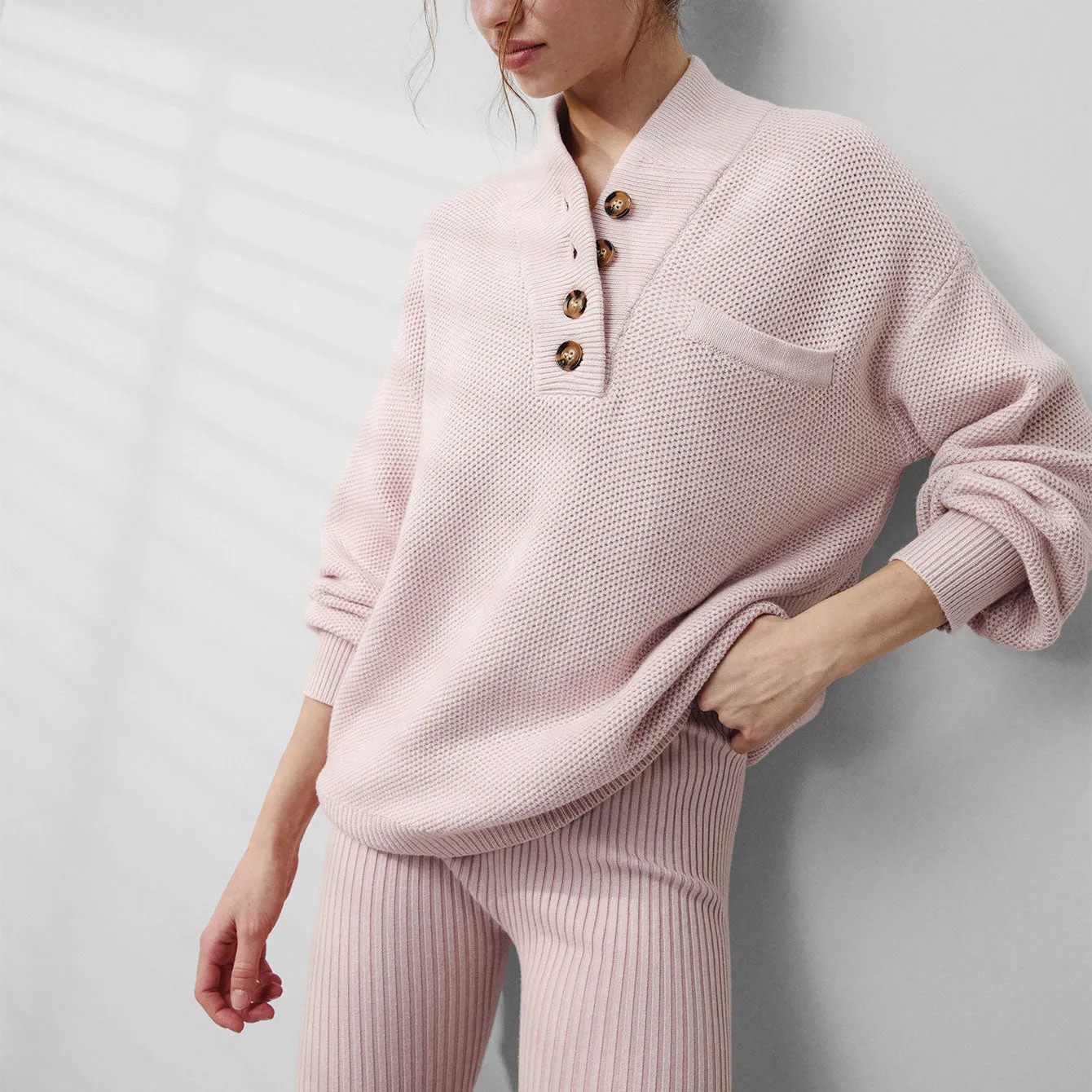 Cottonsilk™ Pocket Henley sold by INTERMIX