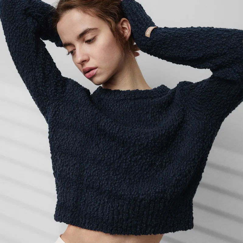 Textured Cotton Shrunken Crew Neck sold by INTERMIX