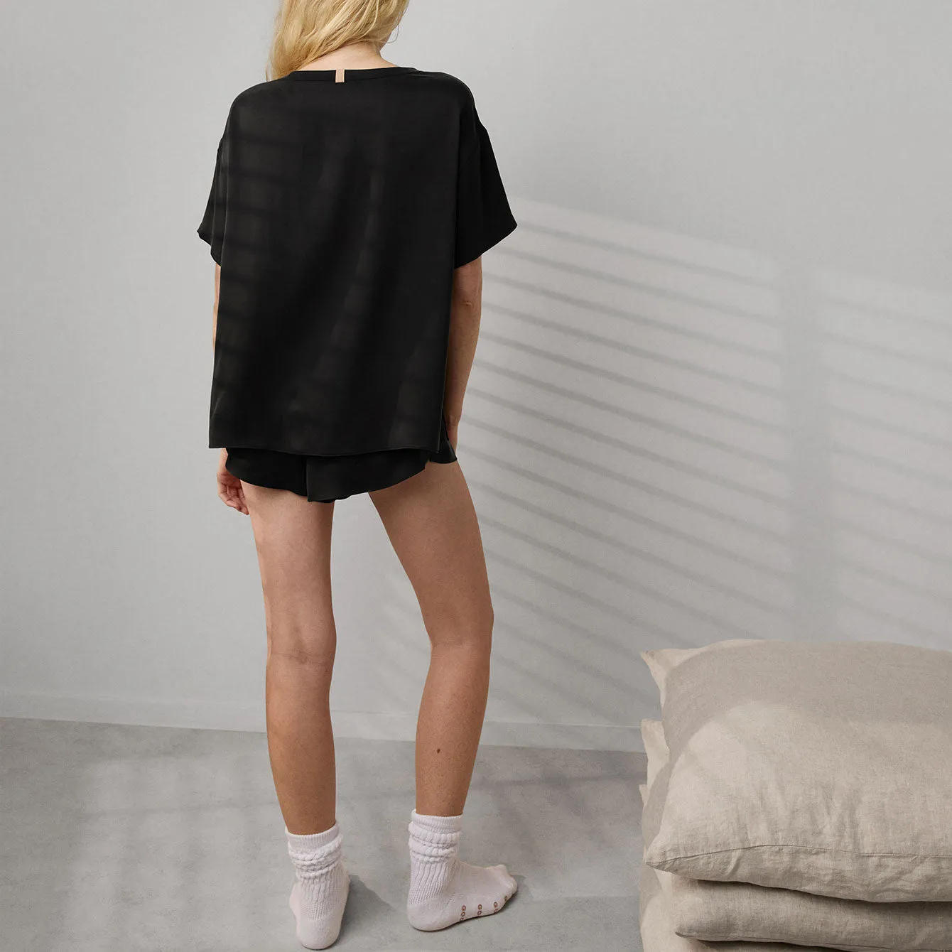 Washable Silk Tee Short Set sold by INTERMIX product image thumbnail 3