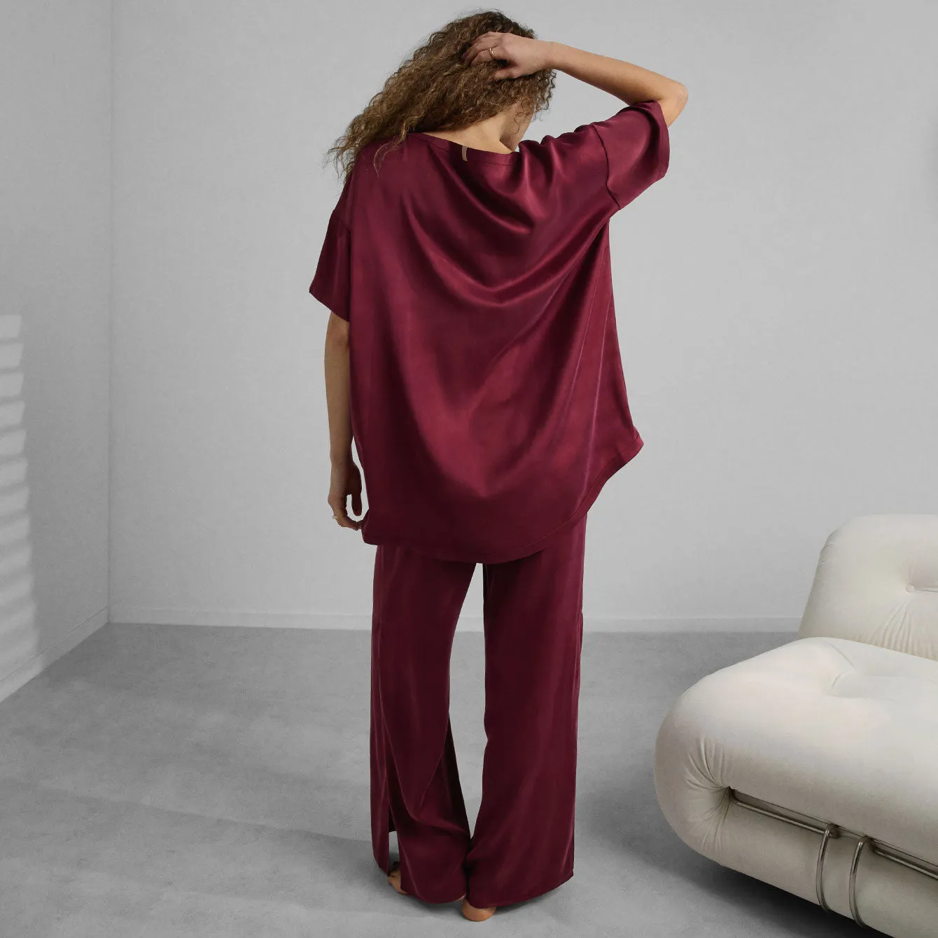 Washable Silk Tee Pant Set sold by INTERMIX product image thumbnail 4