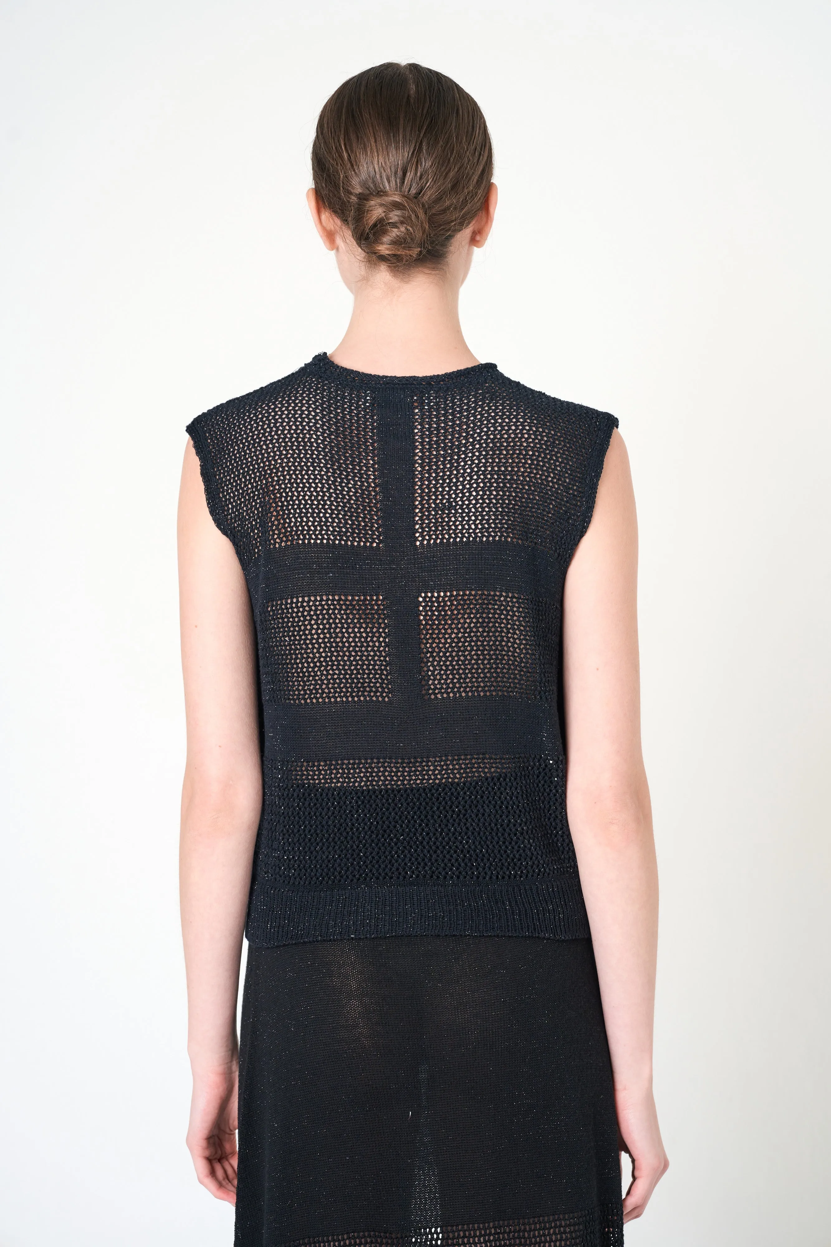 Luxe Sleeveless Top in Black sold by INTERMIX product image thumbnail 2
