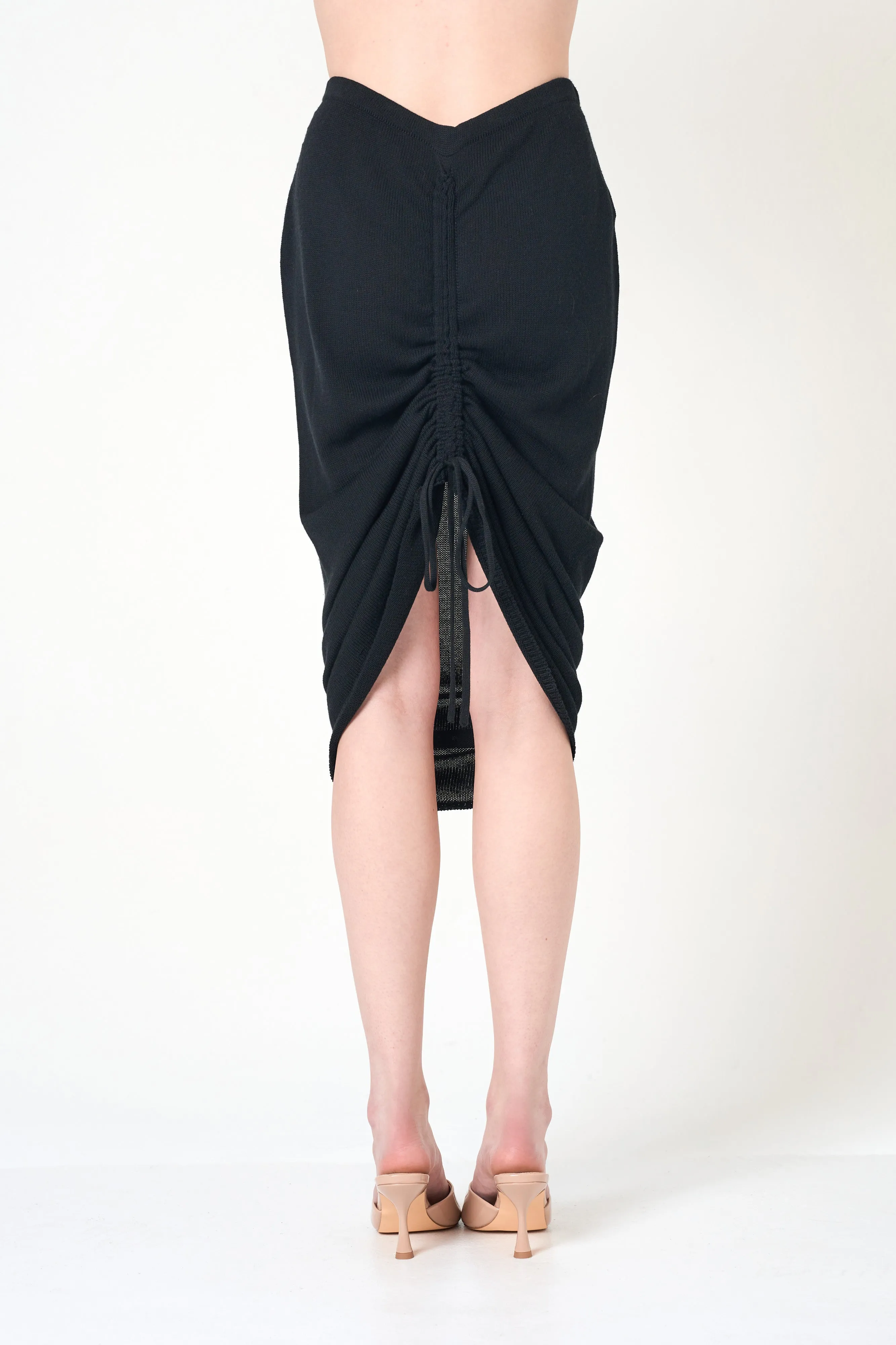 Midi Pencil Skirt in Black sold by INTERMIX product image thumbnail 4