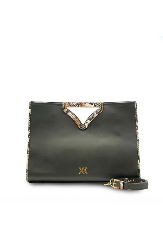 Eloise Tote in Army Green made by INTERMIX