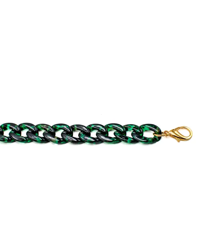 Acrylic Chain Small in Dark Green made by INTERMIX