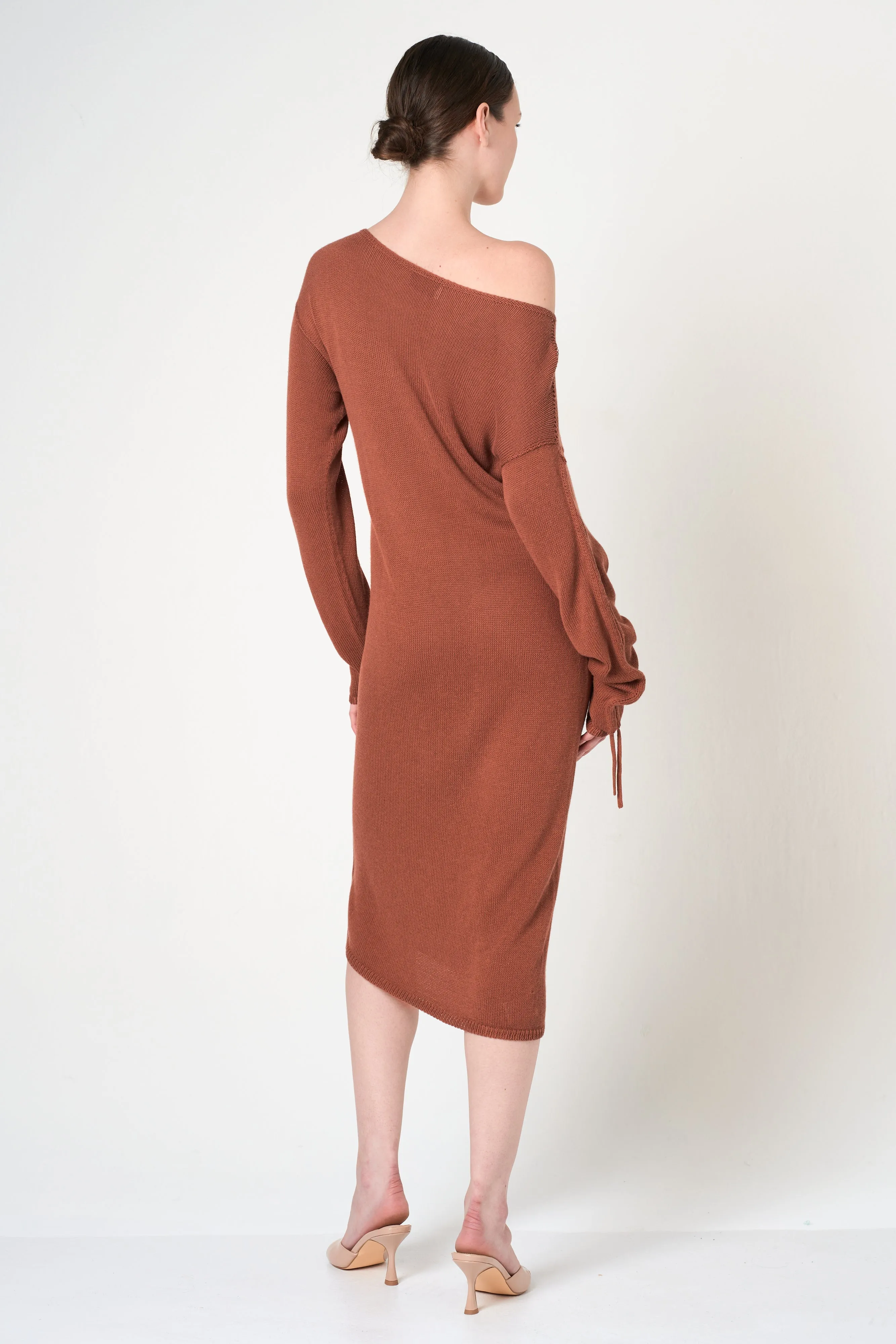 Long Sleeve Dress in Brick sold by INTERMIX product image thumbnail 2