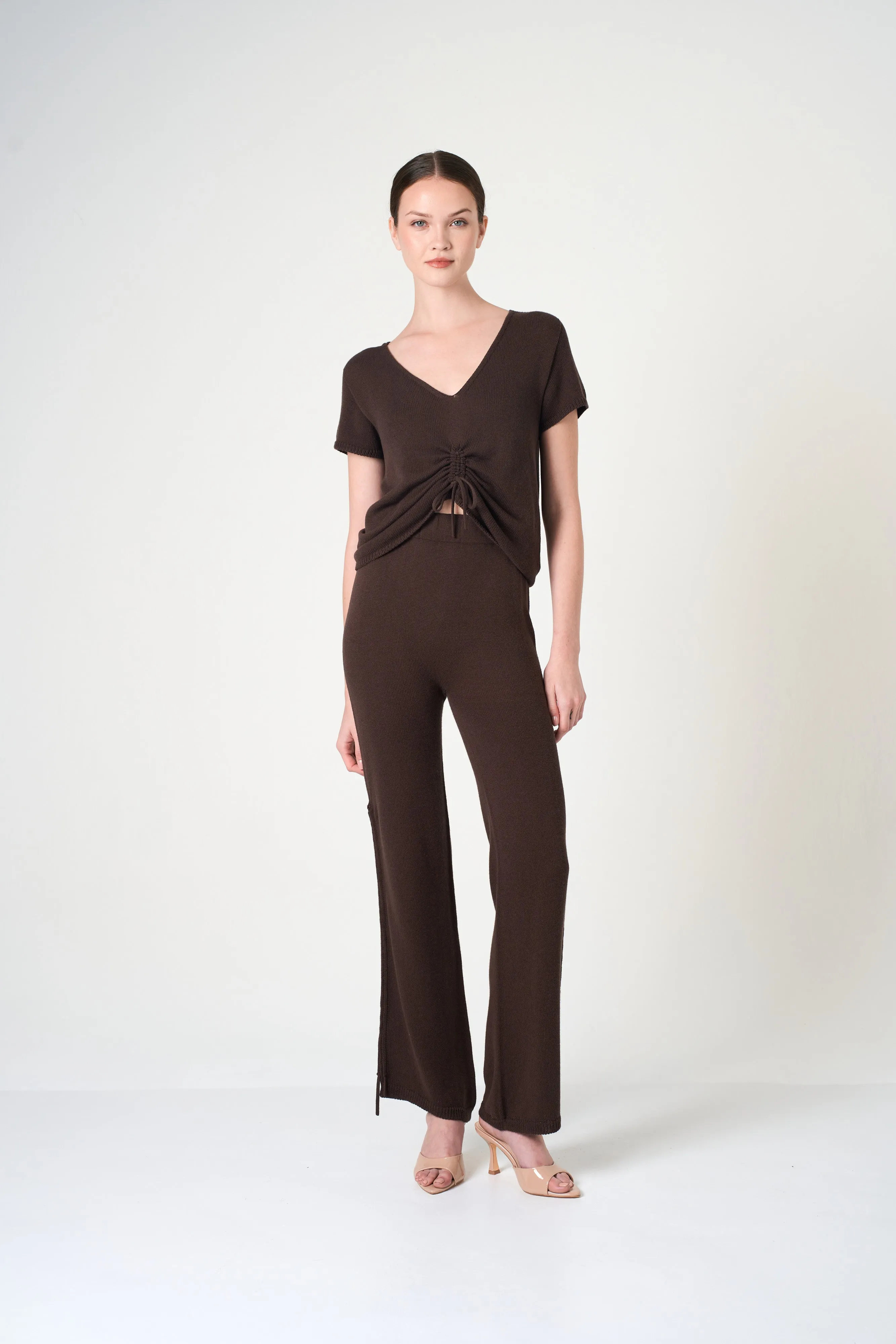 Short Sleeve Top in Brown sold by INTERMIX product image thumbnail 5