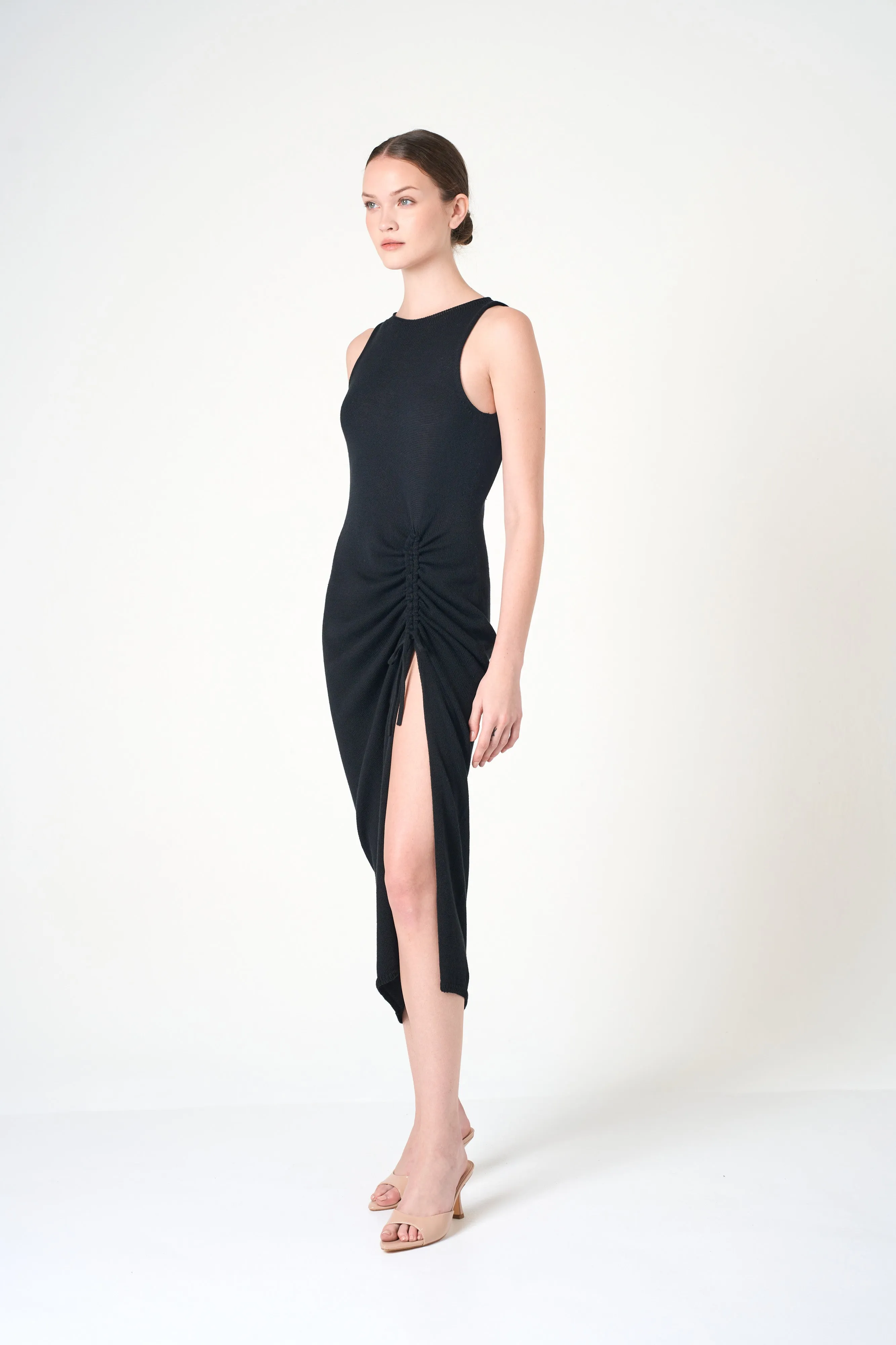 Midi Dress in Black sold by INTERMIX product image thumbnail 3