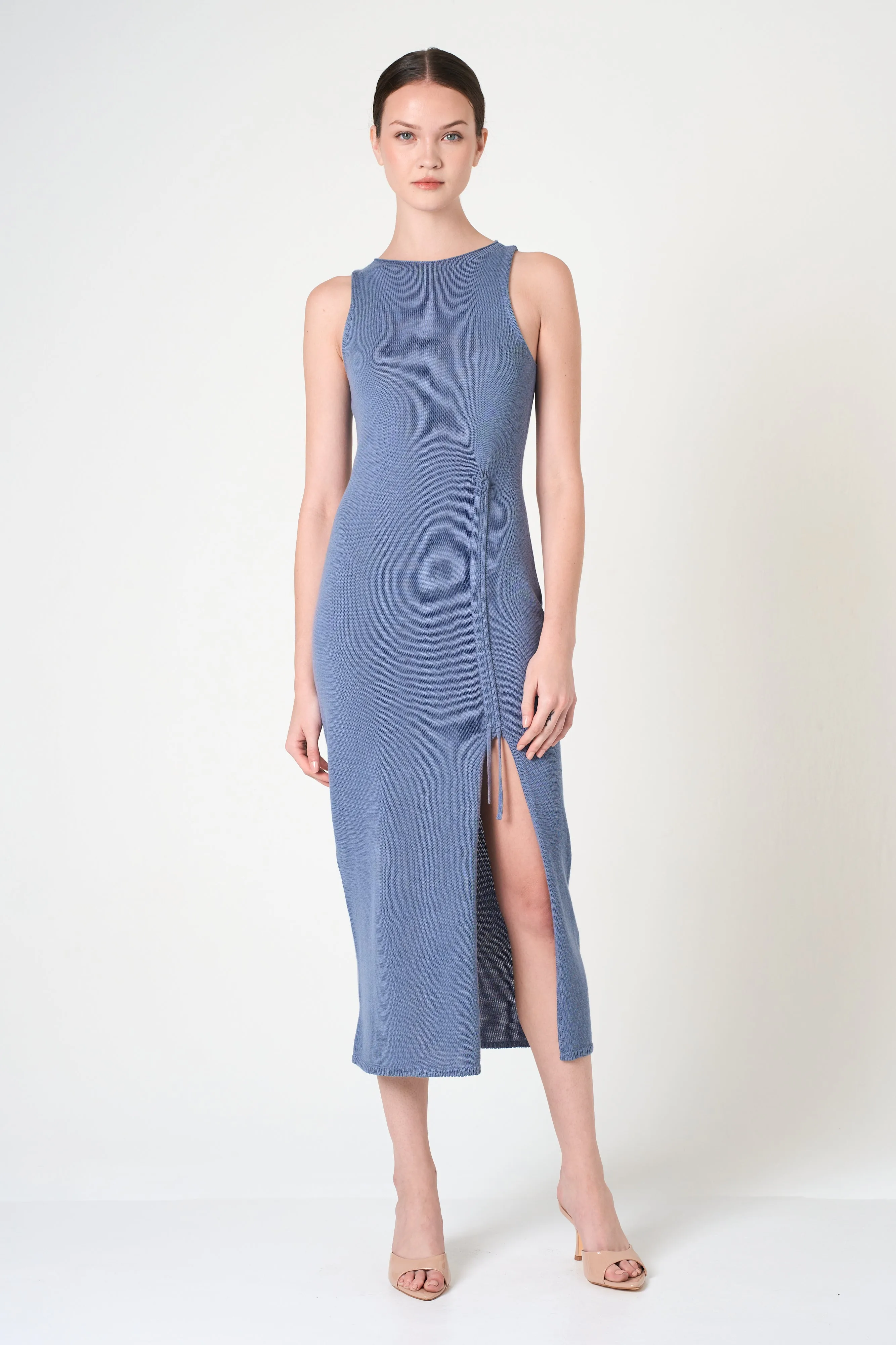 Midi Dress in Denim sold by INTERMIX