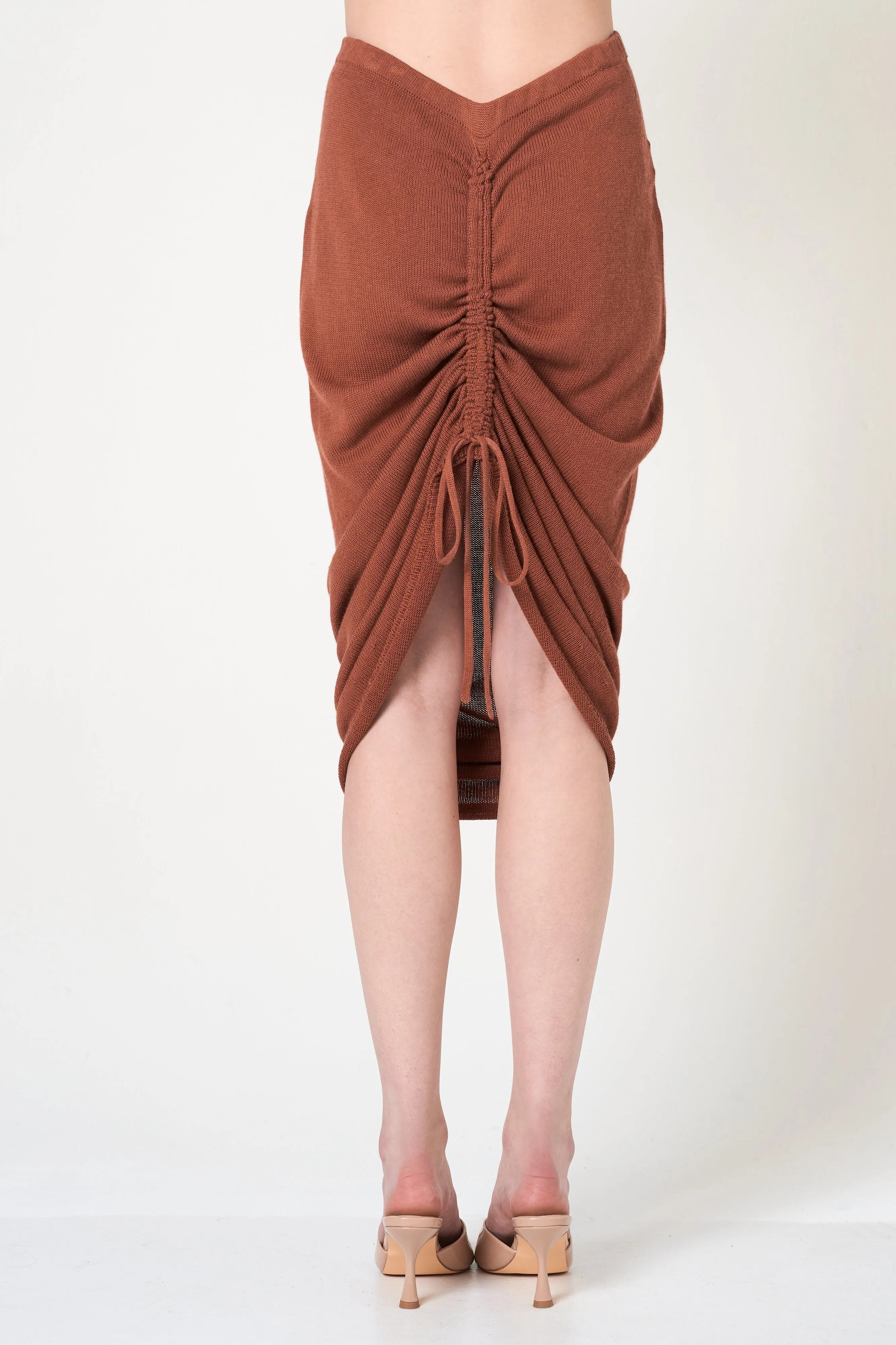 Midi Pencil Skirt in Brick sold by INTERMIX product image thumbnail 3