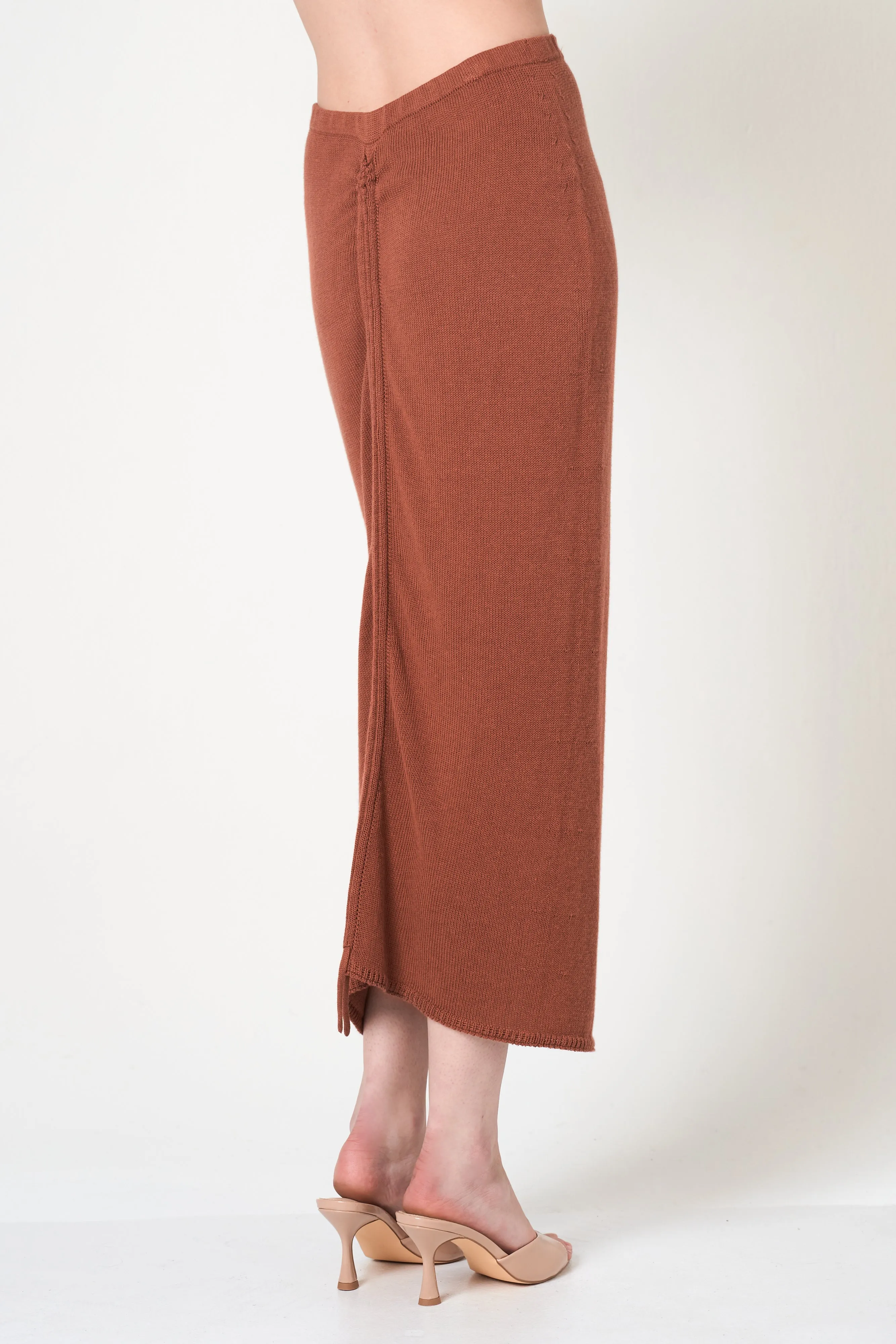 Midi Pencil Skirt in Brick sold by INTERMIX product image thumbnail 2