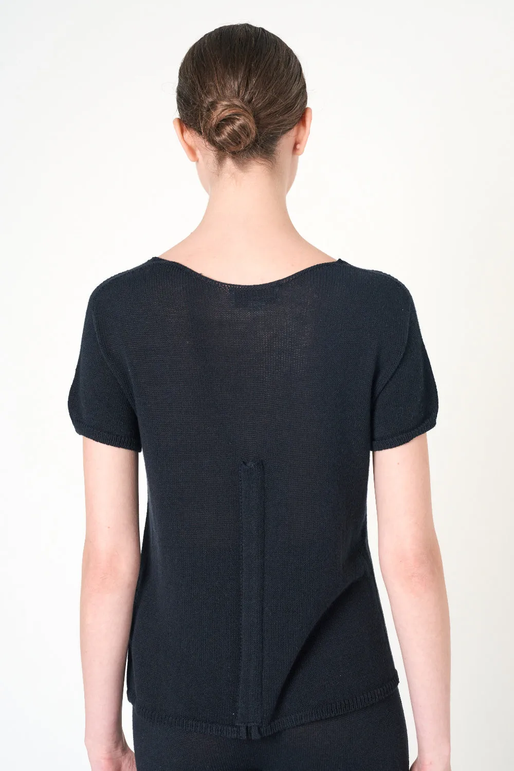 Short Sleeve Top in Black sold by INTERMIX product image thumbnail 4