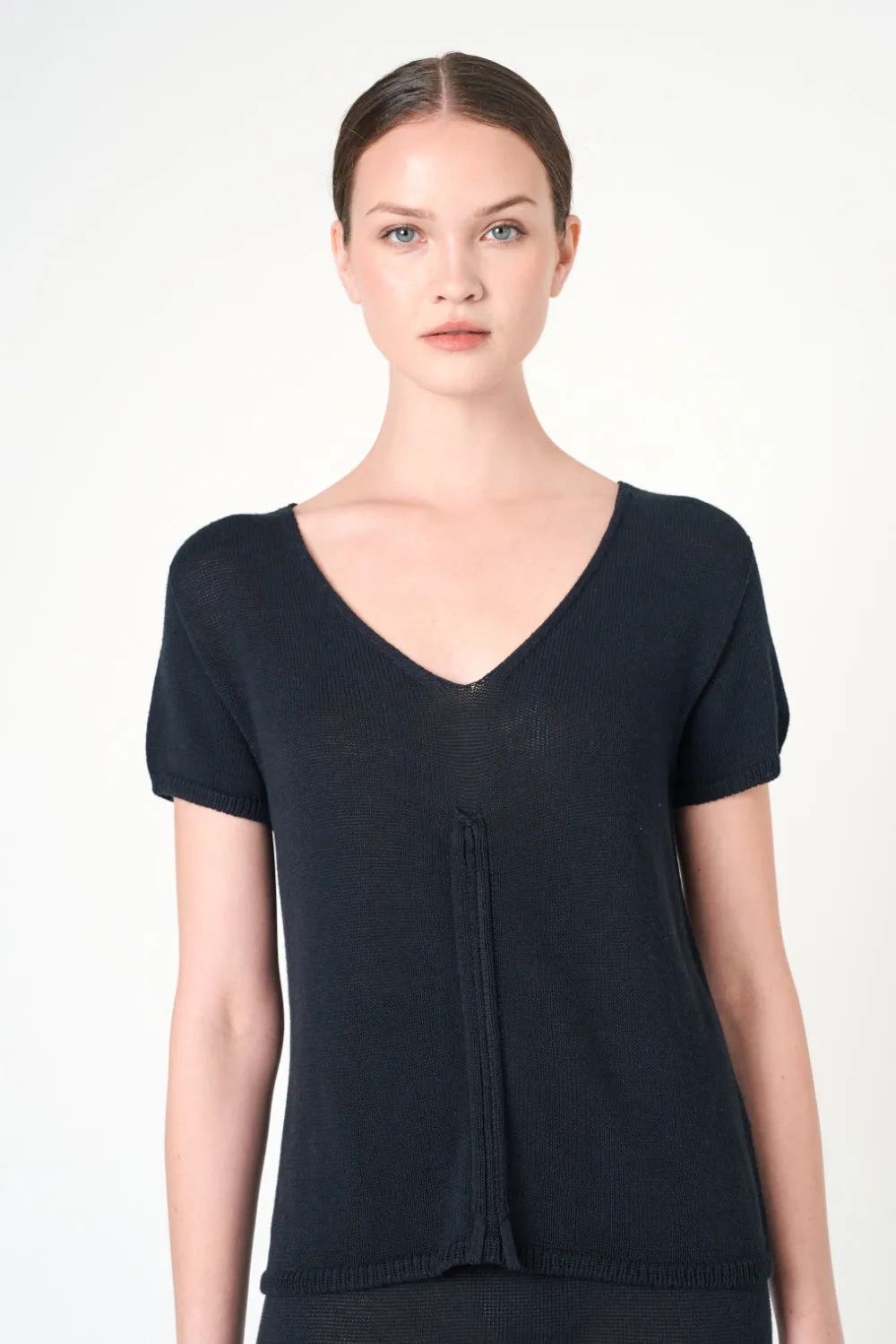 Short Sleeve Top in Black sold by INTERMIX product image thumbnail 3