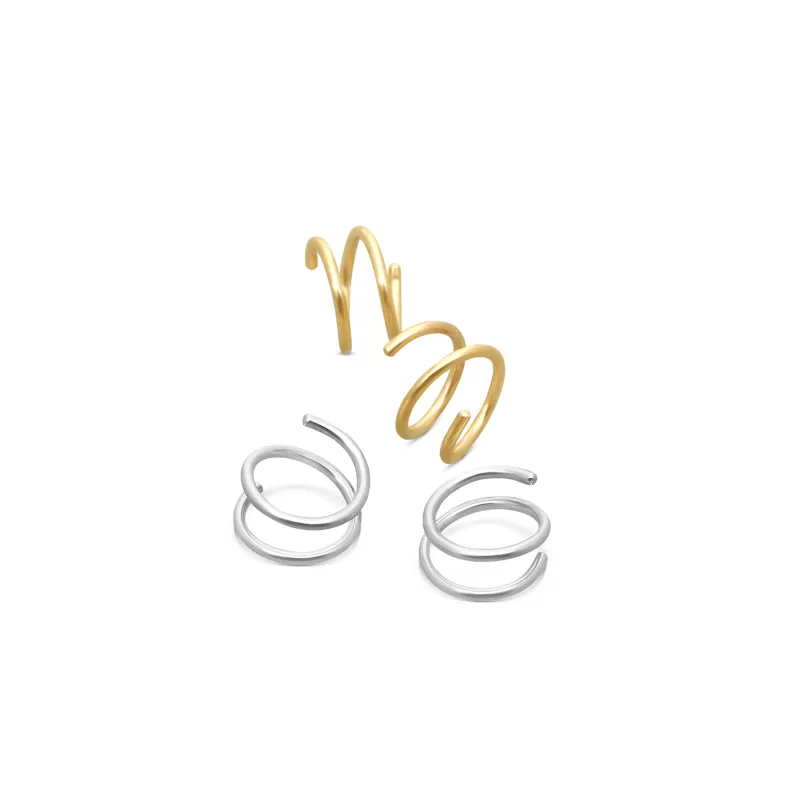 Cora Corkscrew Mini Hoops made by INTERMIX
