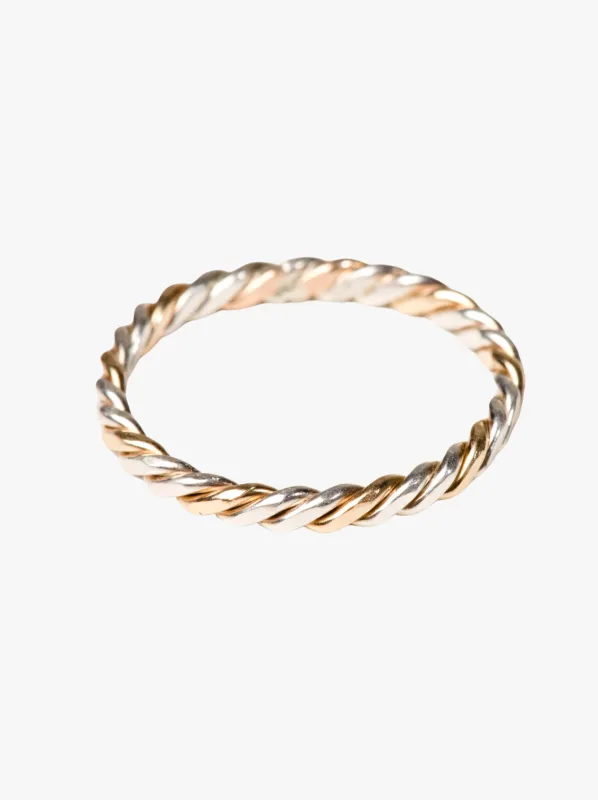 Two-Tone Twist Ring made by INTERMIX
