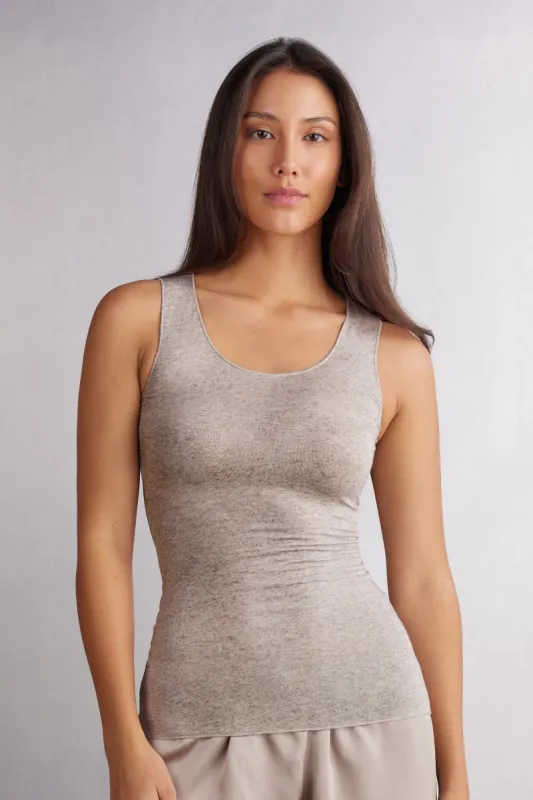 Top z Szerokimi Ramiączkami z Modalu i Kaszmiru Ultralight sold by intimissimi